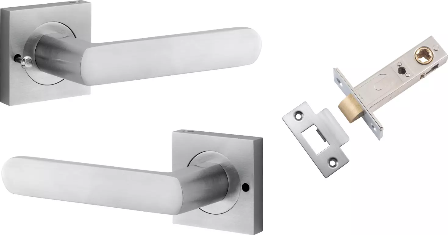 Osaka Lever - Square Rose Integrated Privacy Set - SC