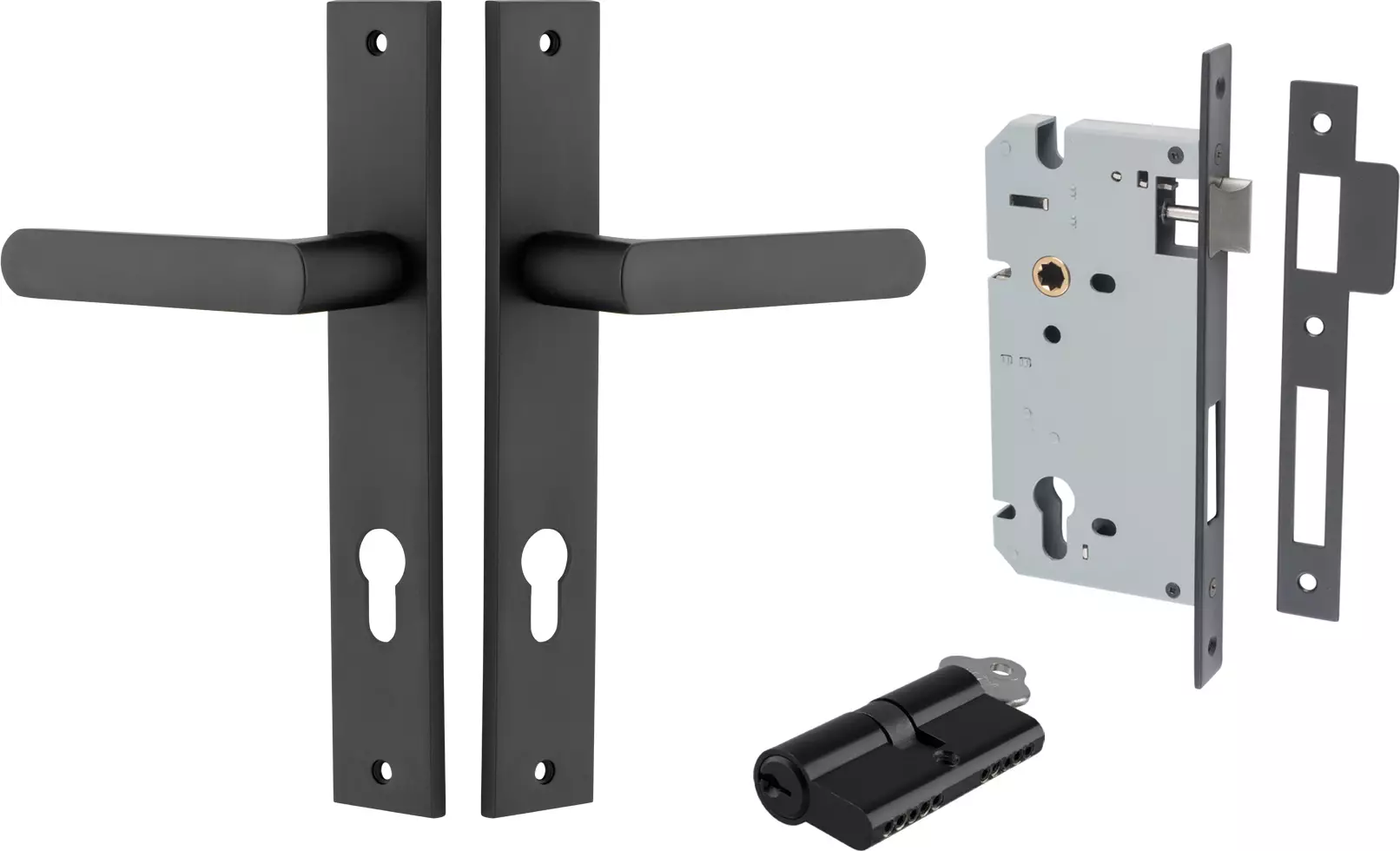 Osaka Lever - Rectangular Entrance Set - Key / Key - MB