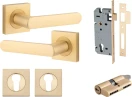 Osaka Lever - Square Rose Entrance Set - Key / Key - BB