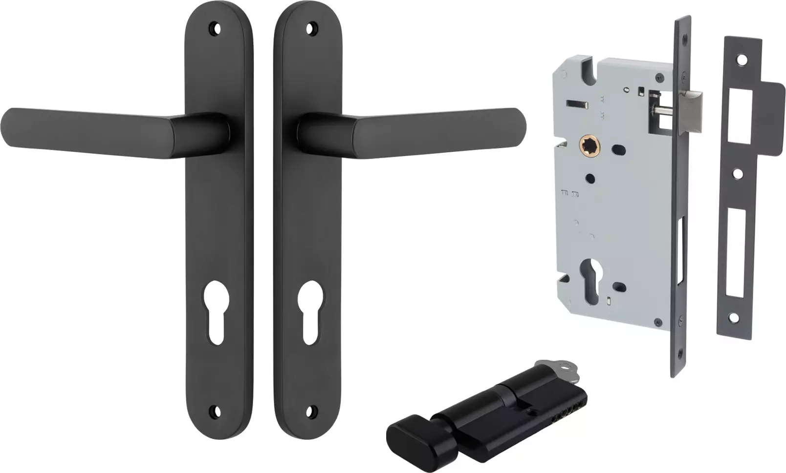 Osaka Lever - Oval Entrance Set - Key / Turn - MB