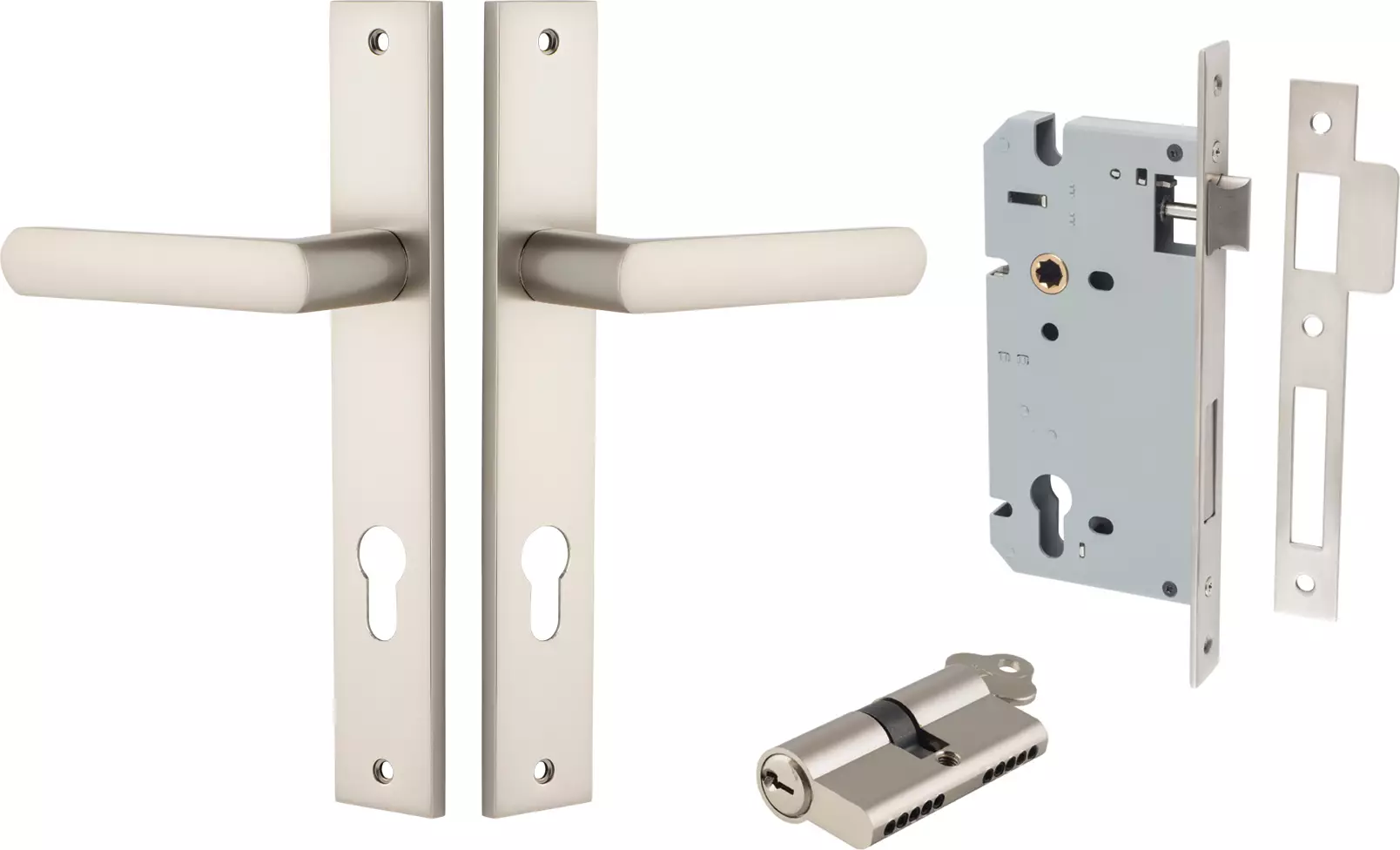 Osaka Lever - Rectangular Entrance Set - Key / Key - SN
