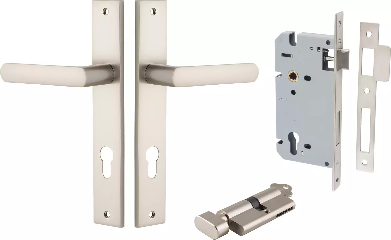 Osaka Lever - Rectangular Entrance Set - Key / Turn - SN