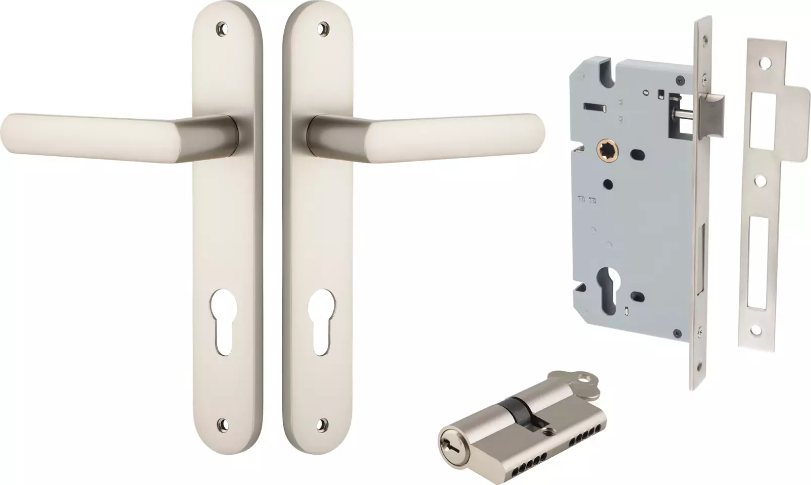Osaka Lever - Oval Entrance Set - Key / Key - SN