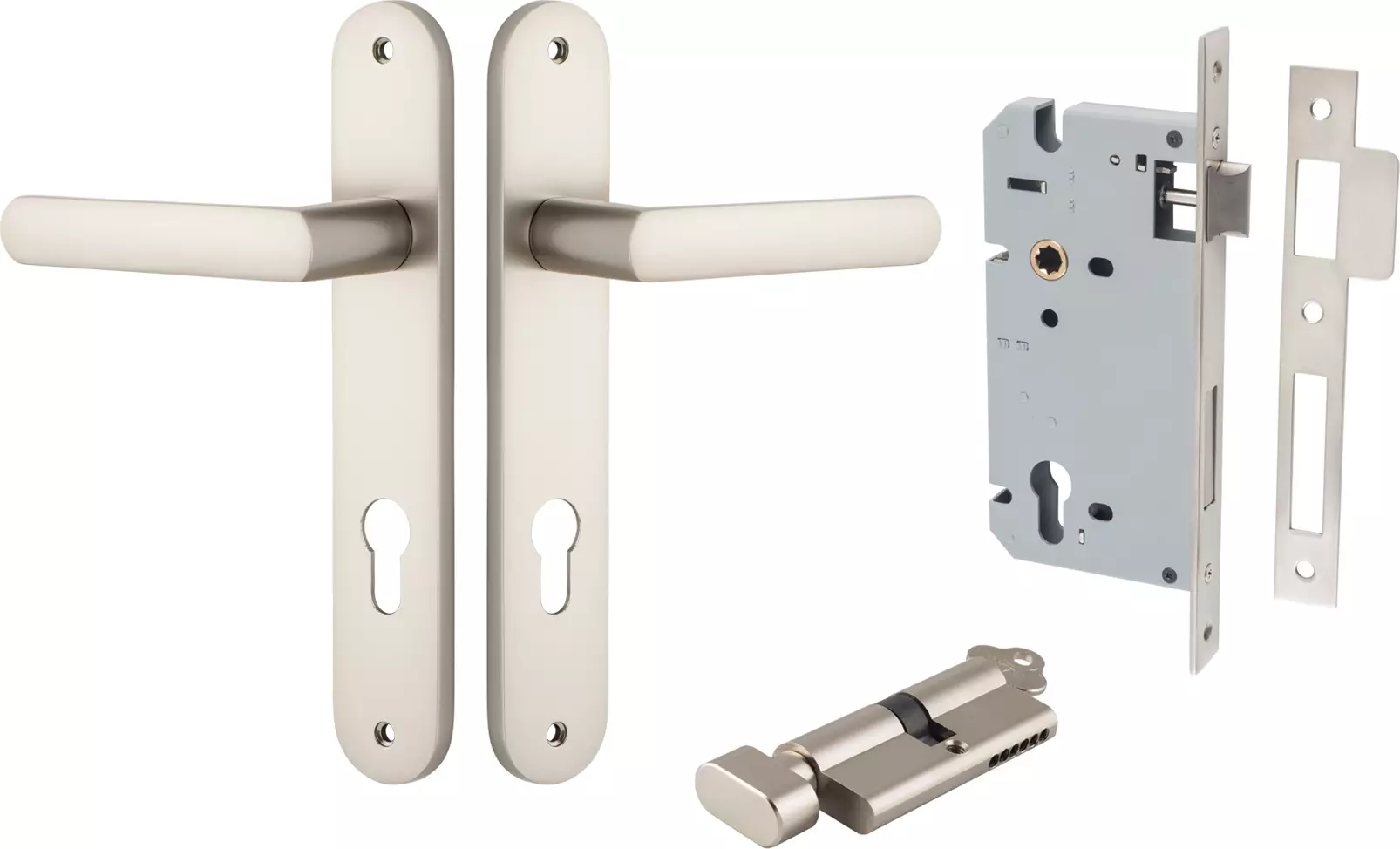 Osaka Lever - Oval Entrance Set - Key / Turn - SN