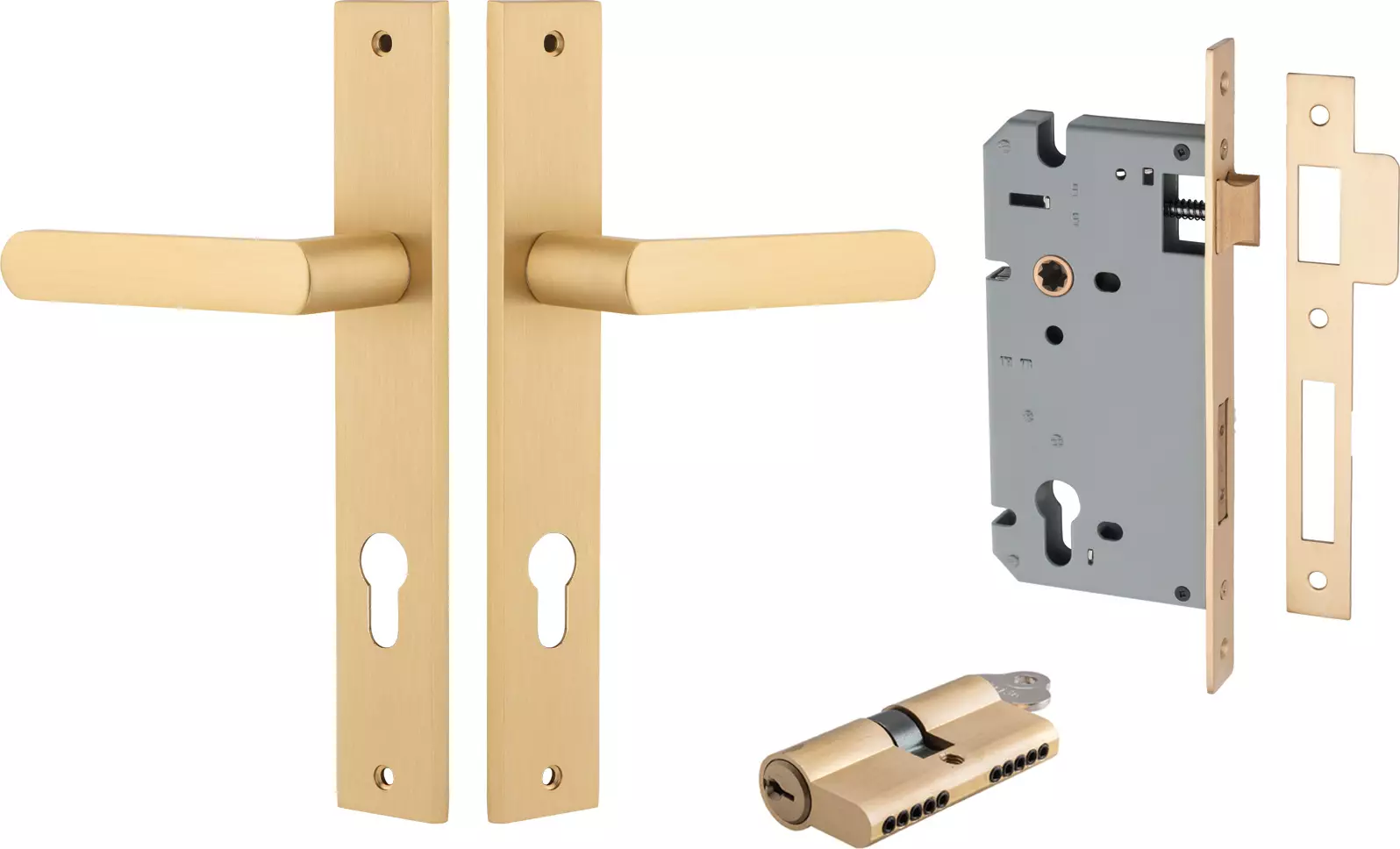 Osaka Lever - Rectangular Entrance Set - Key / Key - BB