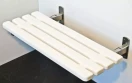 SS Folding Shower Seat 600mm - White Slat
