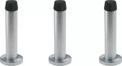 85mm Doorstop - Concealed Wall / Skirting Fix - 3pk