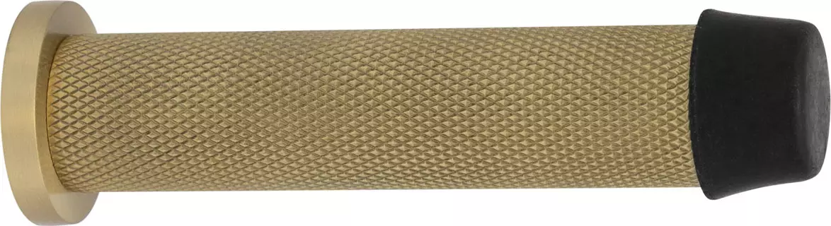85mm Doorstop - Wall / Skirting Fix - Diamond Knurl