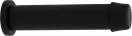 85mm Skirting Doorstop Slimline - Diamond Knurl - BLK