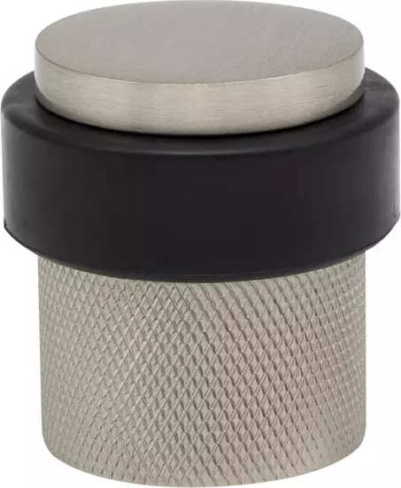 38mm Floor Mount Doorstop - Diamond Knurl - BN
