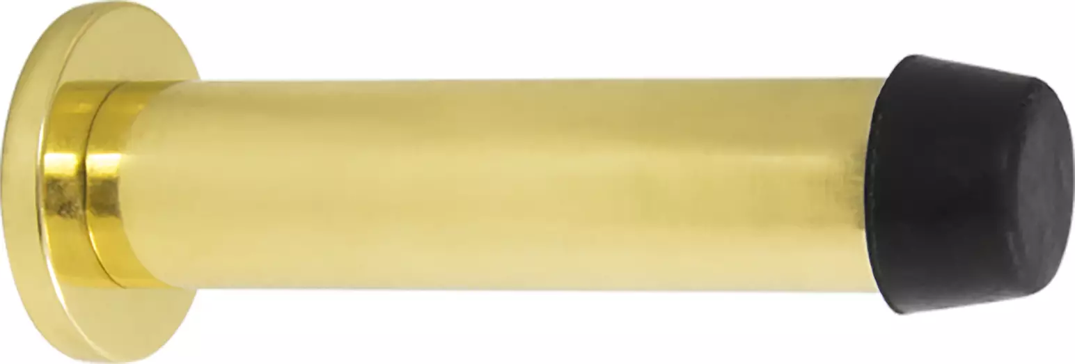 85mm Doorstop Concealed Skirting Fix - Brass - UB
