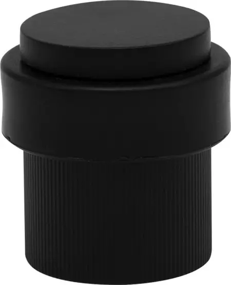 38mm Floor Mount Doorstop - Linear Knurl - BLK