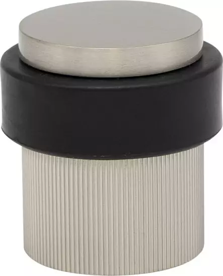 38mm Floor Mount Doorstop - Linear Knurl - BN