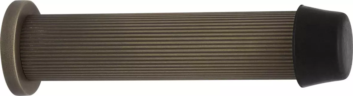85mm Skirting Doorstop Slimline - Linear Knurl - RB