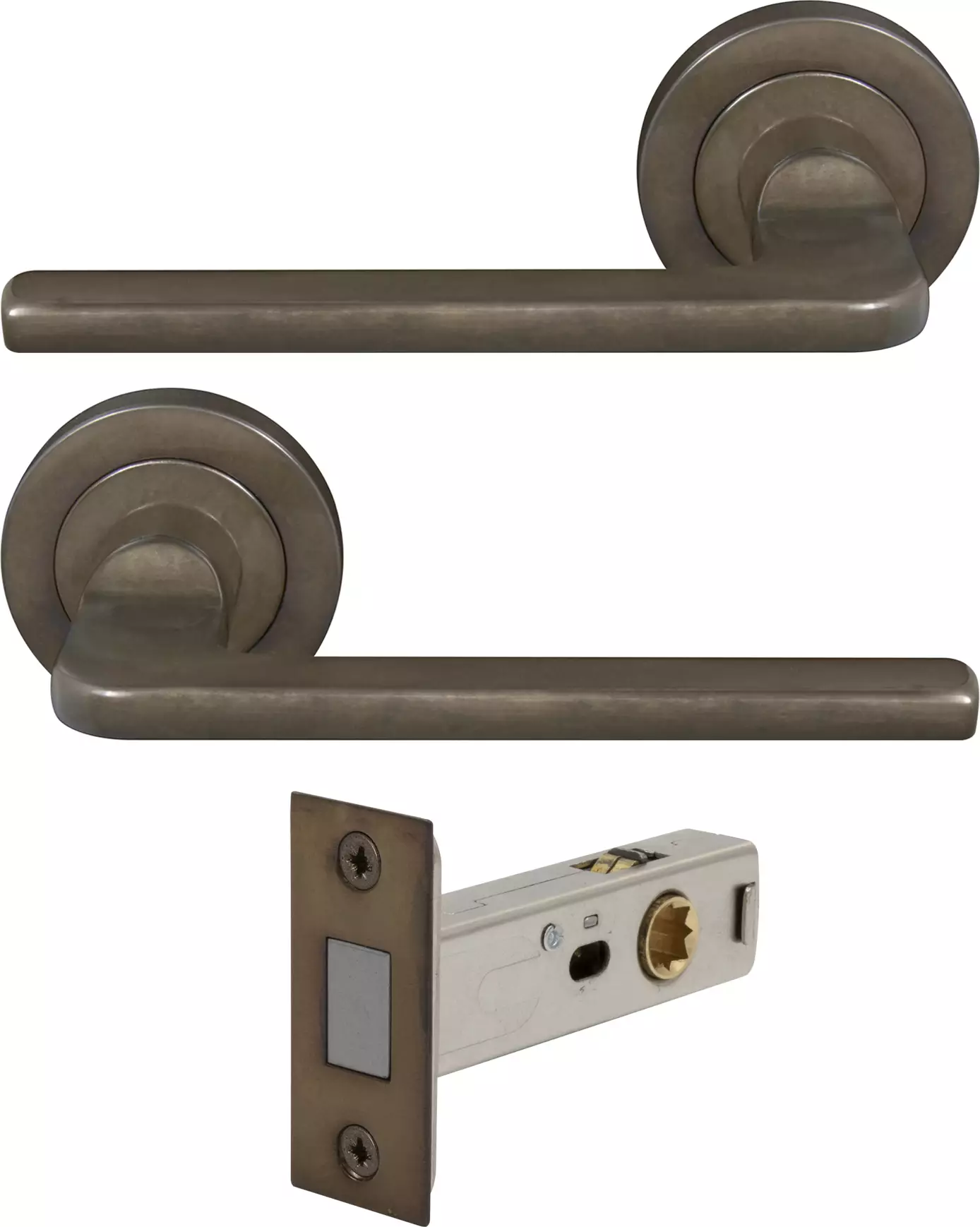 Chalet Round Rose Passage Set - Magn. Latch - AB