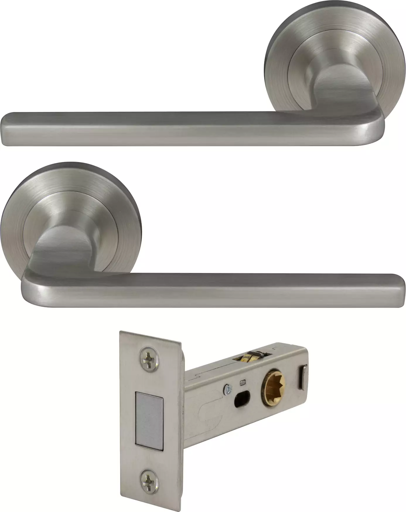 Chalet Round Rose Passage Set - Magn. Latch - BN