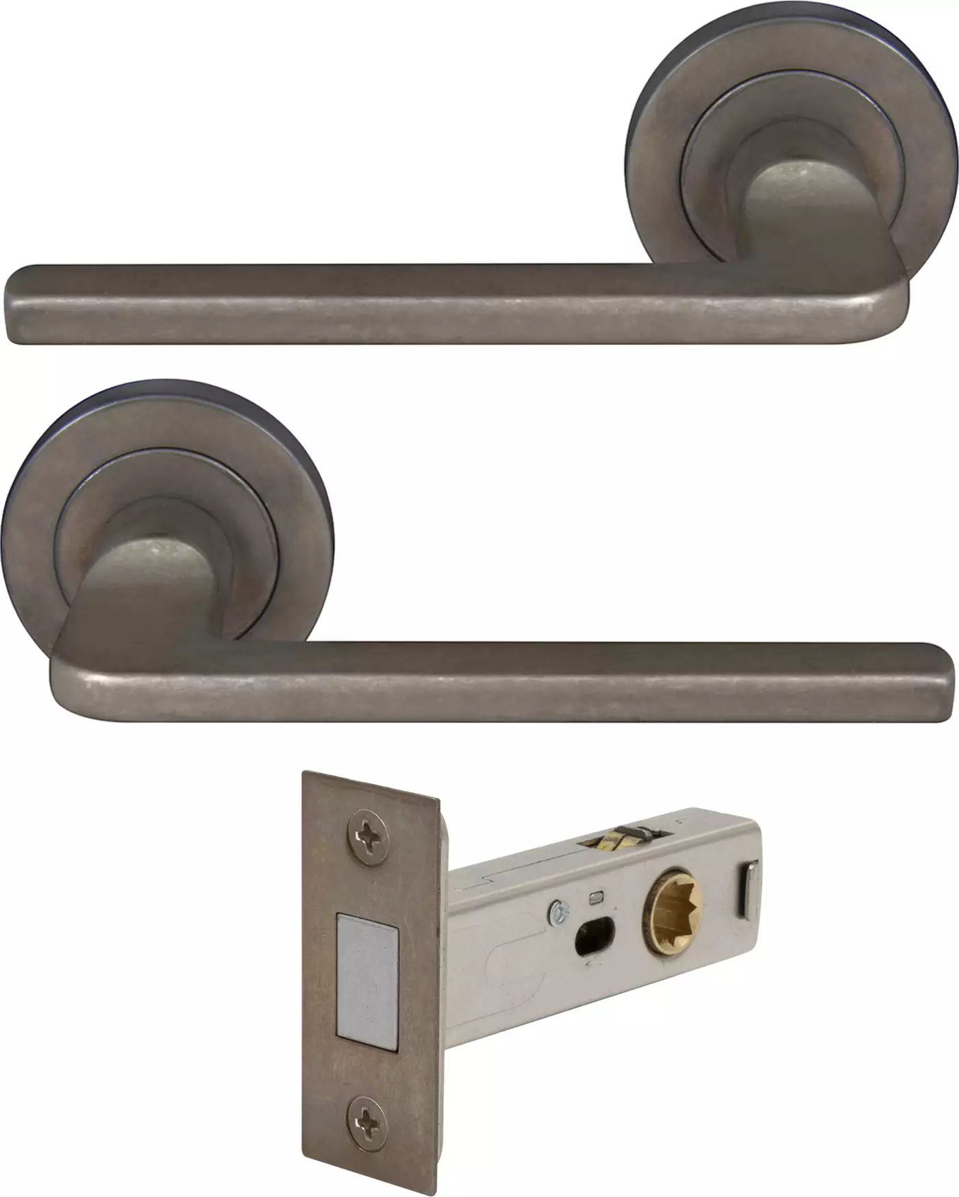 Chalet Round Rose Passage Set - Magn. Latch - NB