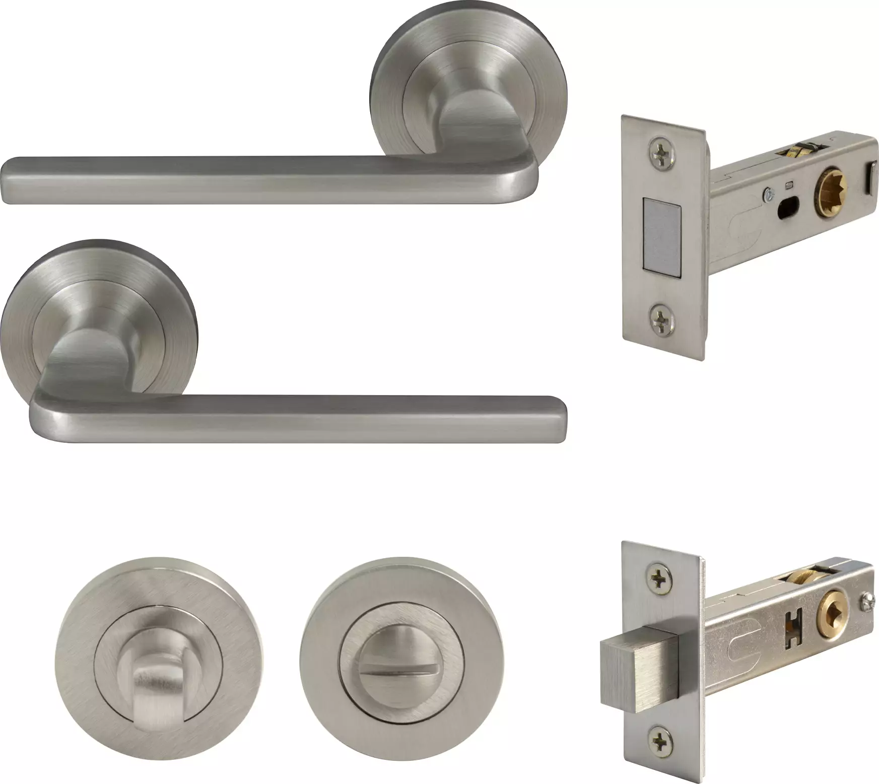 Chalet Round Rose Privacy Set - Magn. Latch - BN