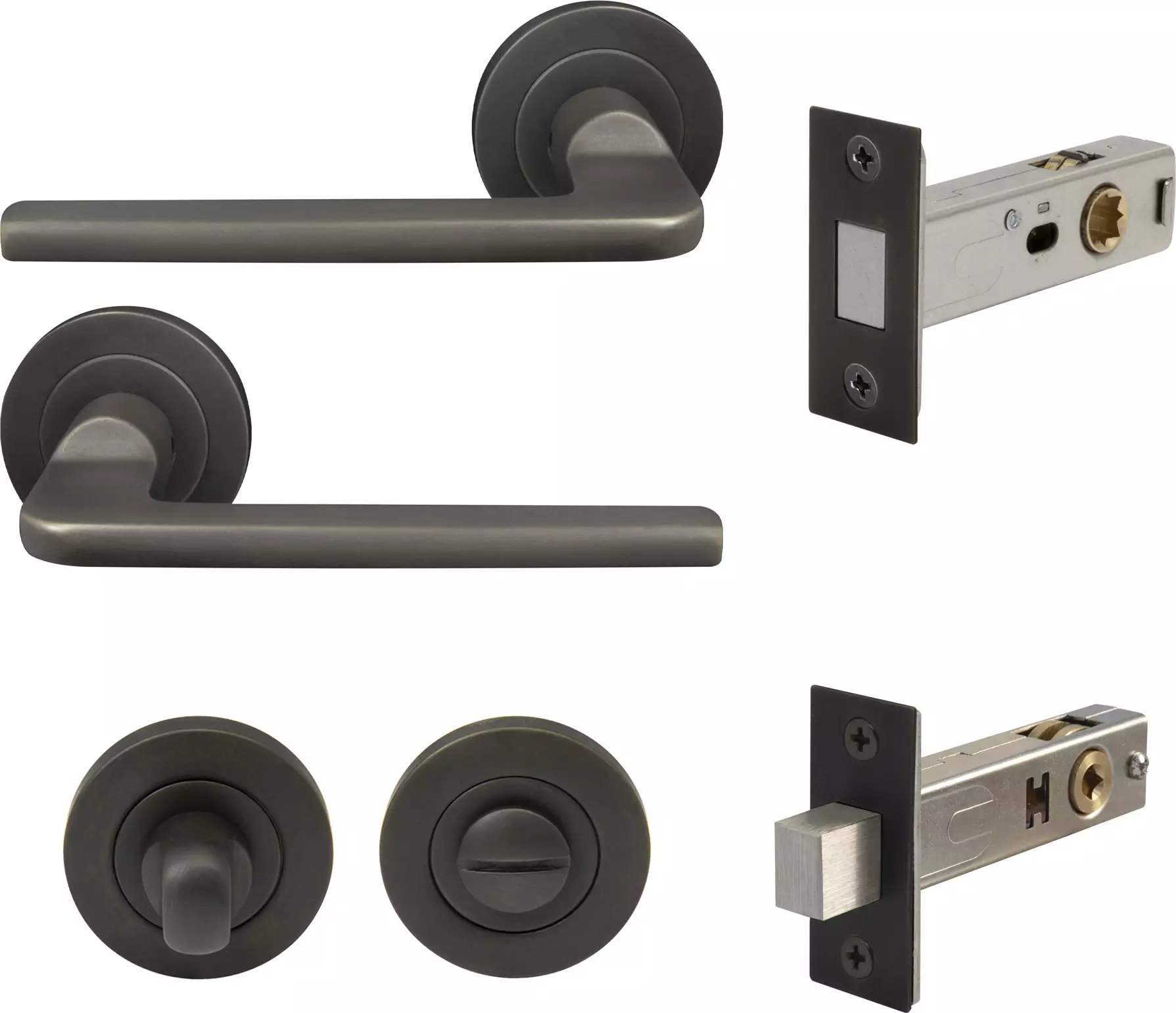 Chalet Round Rose Privacy Set - Magn. Latch - DRB