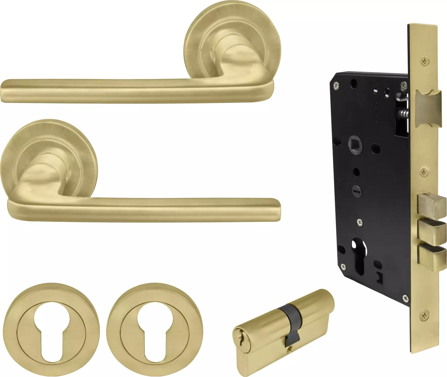 Chalet Round Rose Entrance Set - E85 - Key/Key - MSB