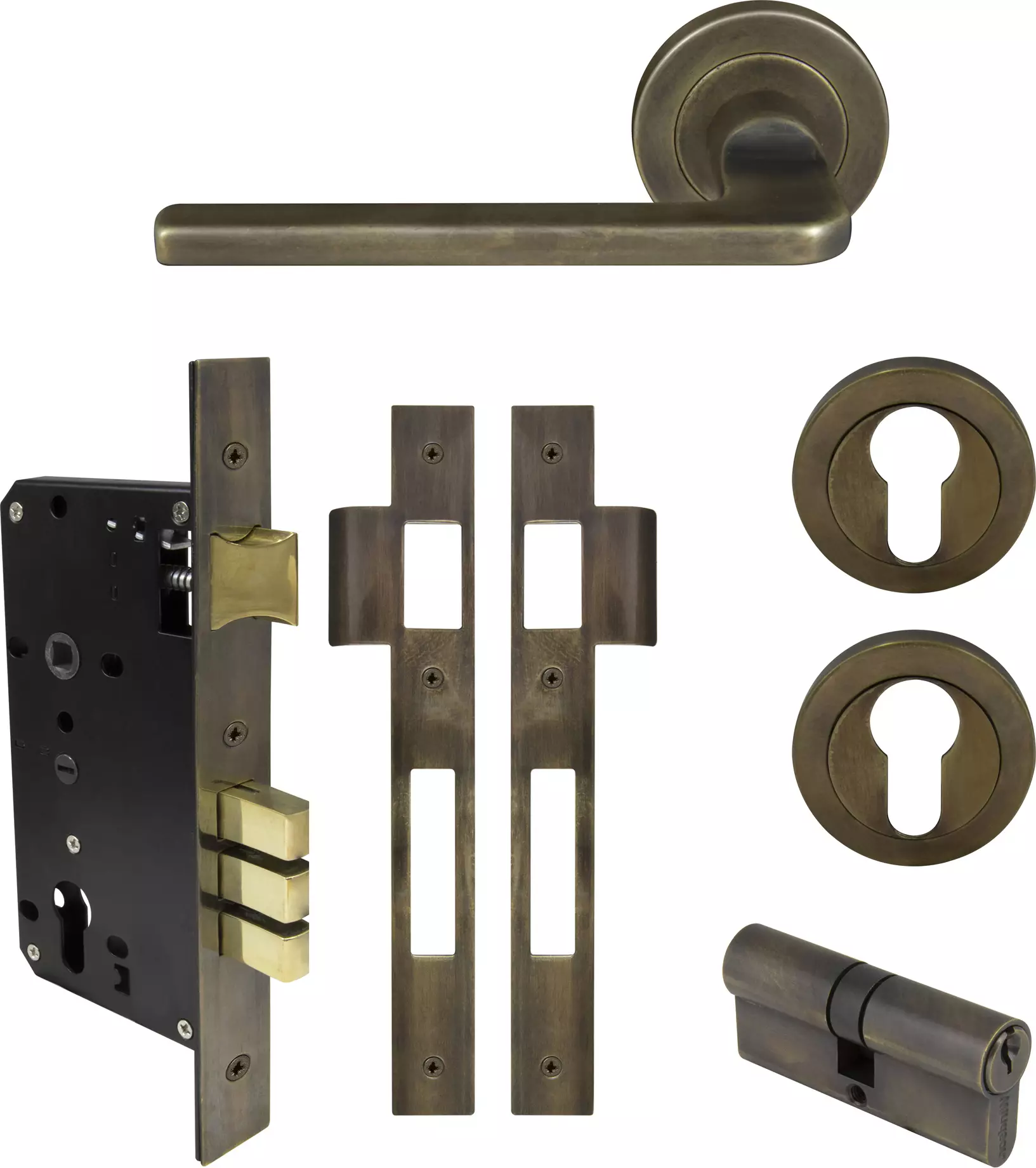 Chalet Round Rose Entrance Set - E85 - Key/Key - ORB