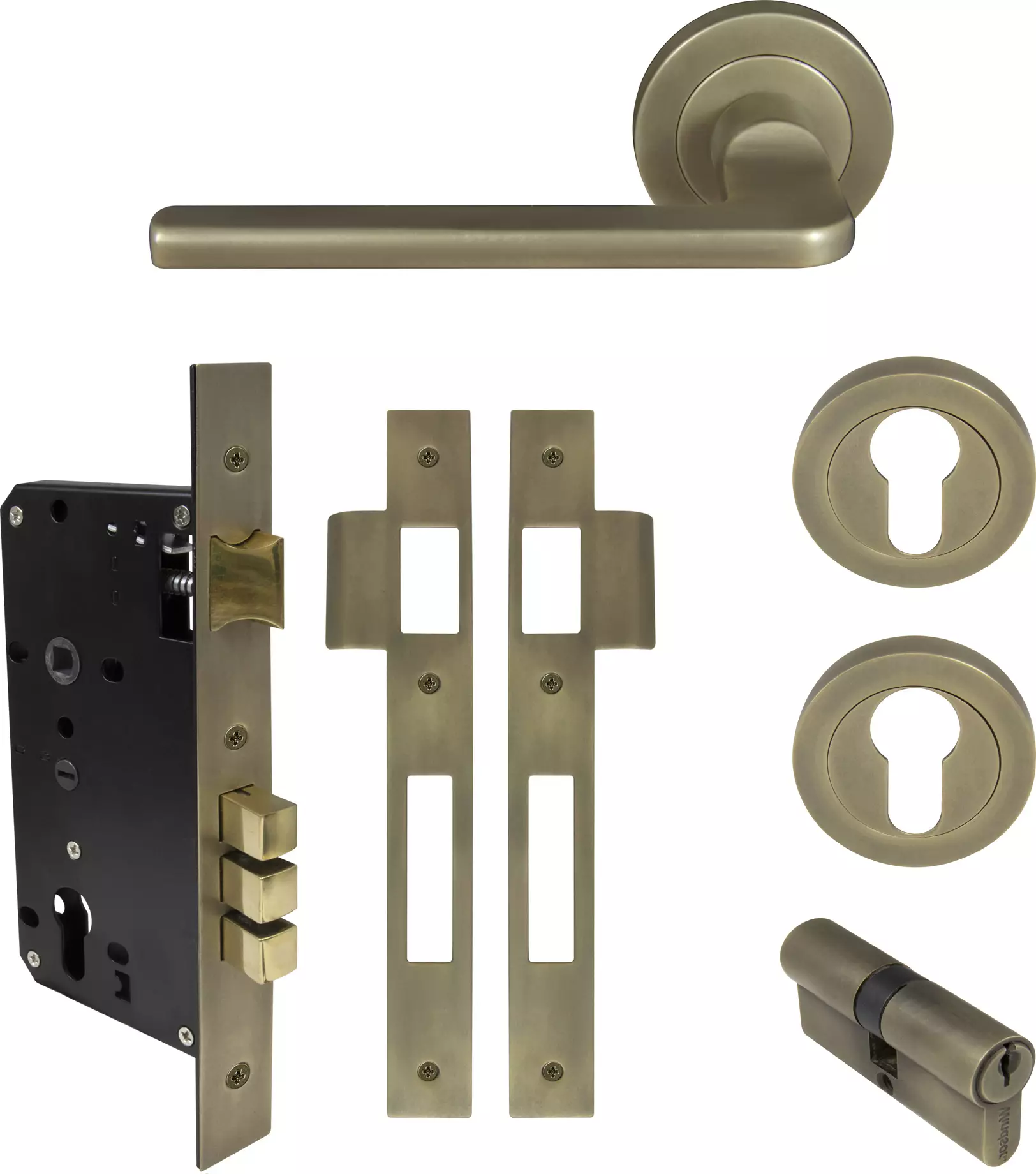 Chalet Round Rose Entrance Set - E85 - Key/Key - RB