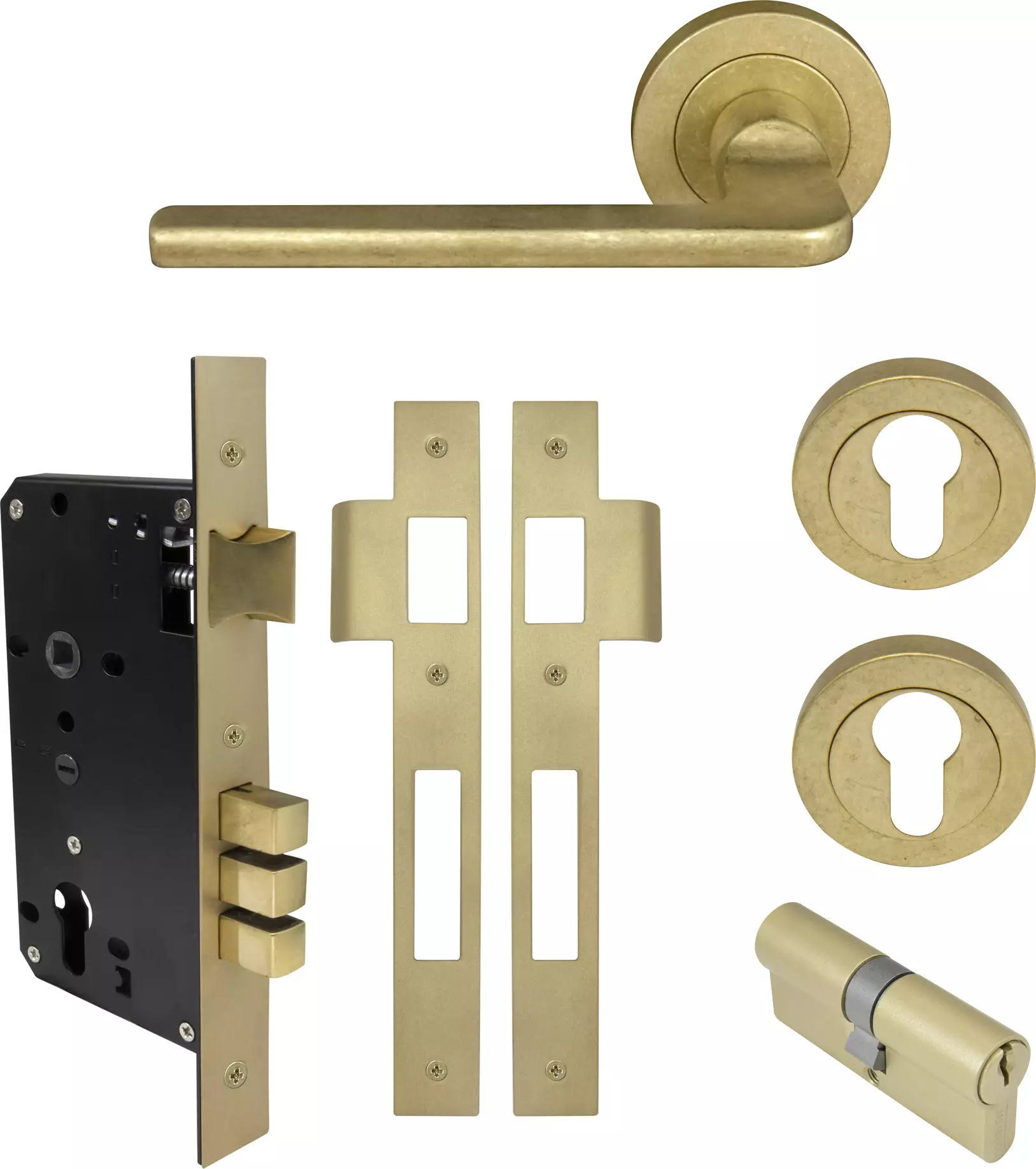 Chalet Round Rose Entrance Set - E85 - Key/Key - RLB