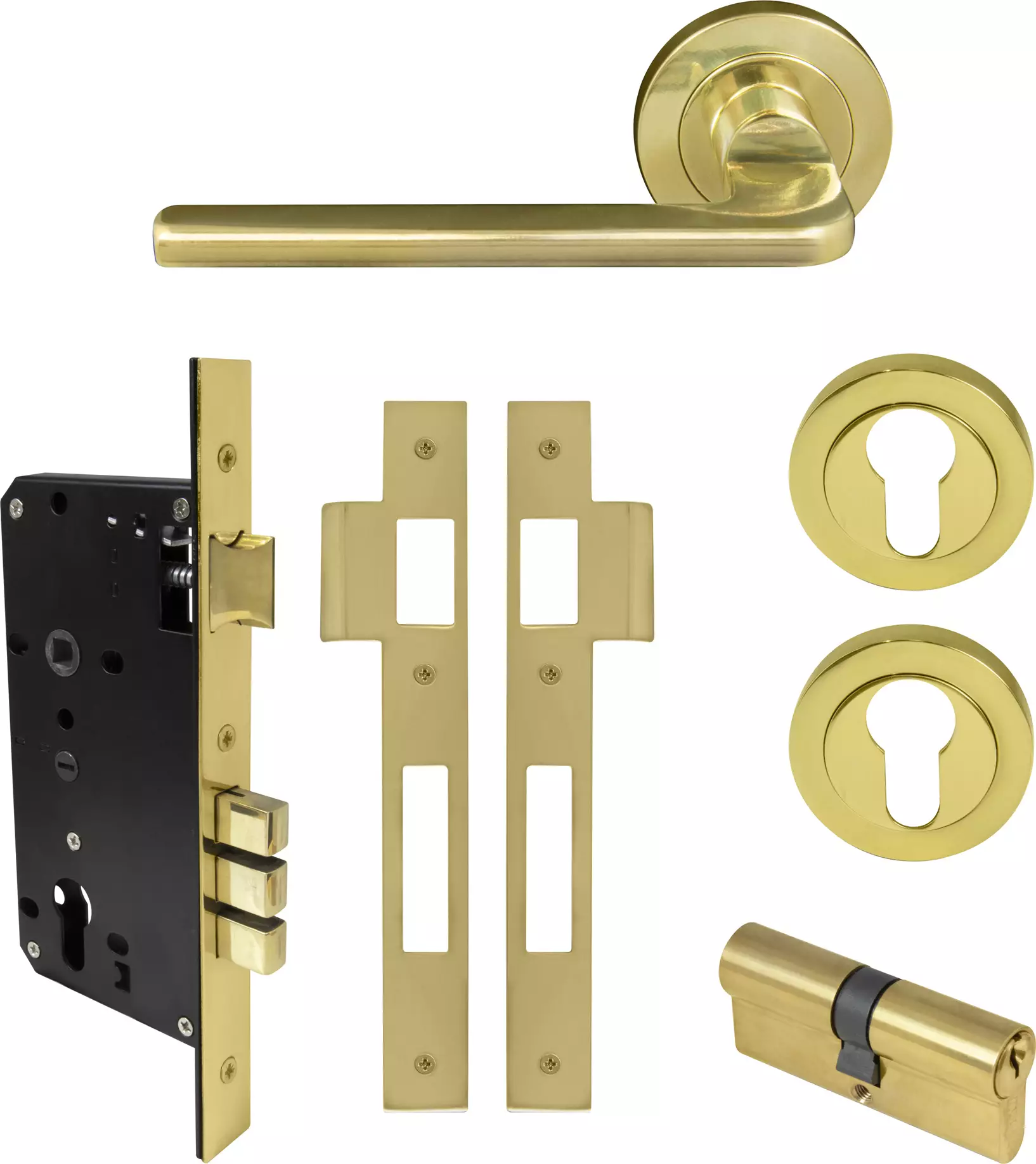 Chalet Round Rose Entrance Set - E85 - Key/Key - UB