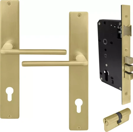Chalet Square Longplate Entrance Set E85 - Key/Key - MSB