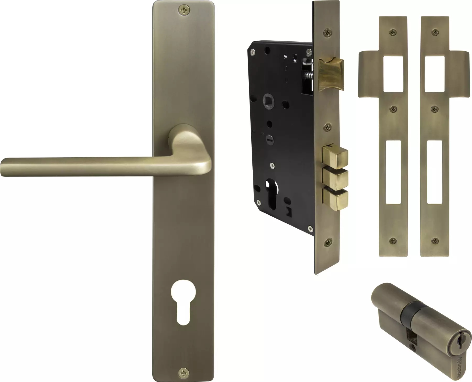 Chalet Square Longplate Entrance Set E85 - Key/Key - RB