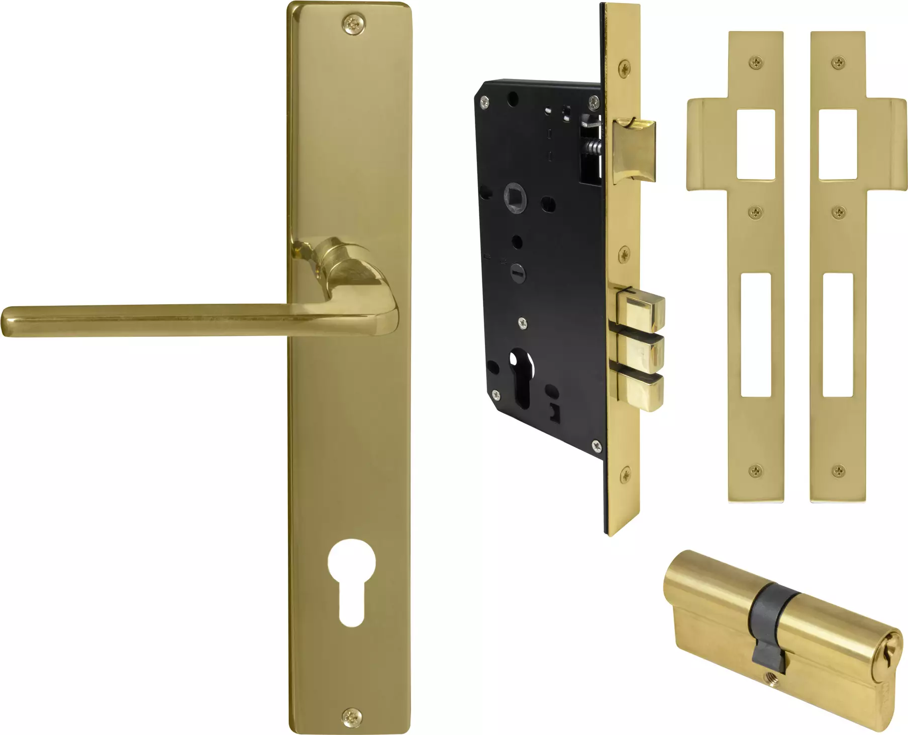 Chalet Square Longplate Entrance Set E85 - Key/Key - UB