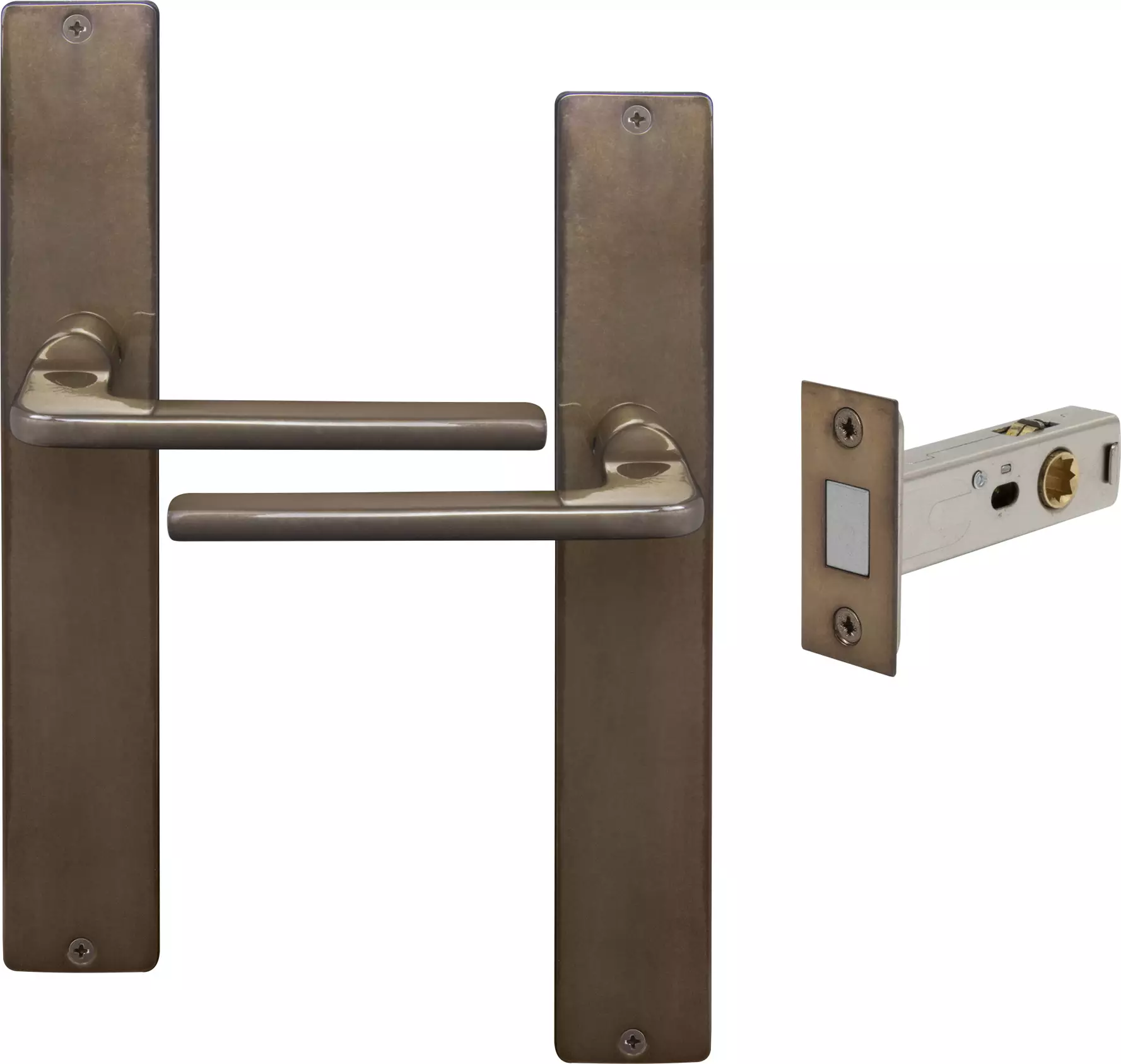 Chalet Longplate Square Passage Set - Magn. Latch - AB