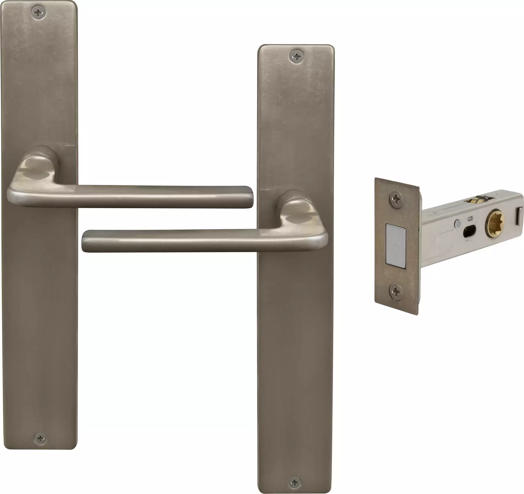 Chalet Longplate Square Passage Set - Magn. Latch - NB
