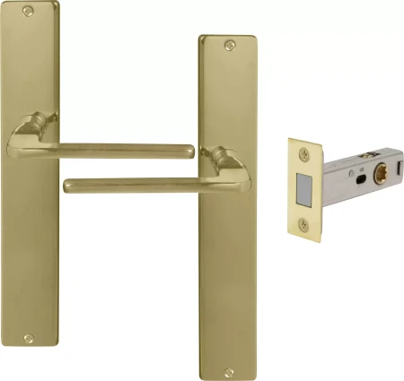 Chalet Longplate Square Passage Set - Magn. Latch - PB