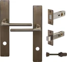 Chalet Longplate Square Privacy Set - Magn. Latch - AB