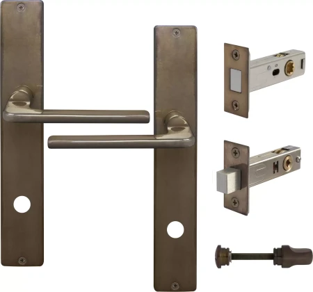 Chalet Longplate Square Privacy Set - Magn. Latch - AB