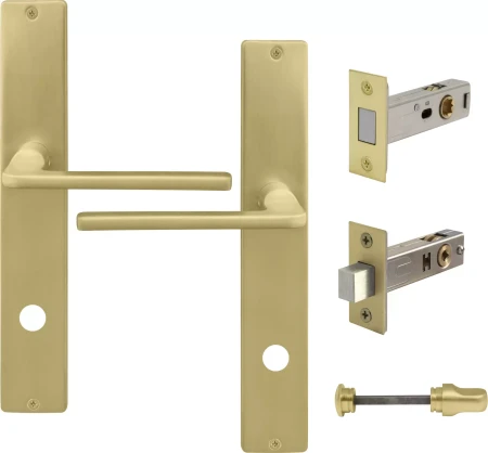 Chalet Longplate Square Privacy Set - Magn. Latch - MSB