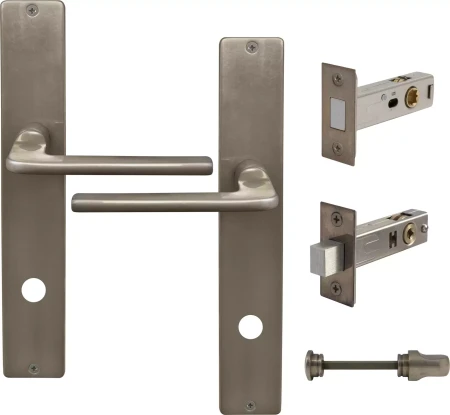 Chalet Longplate Square Privacy Set - Magn. Latch - NB