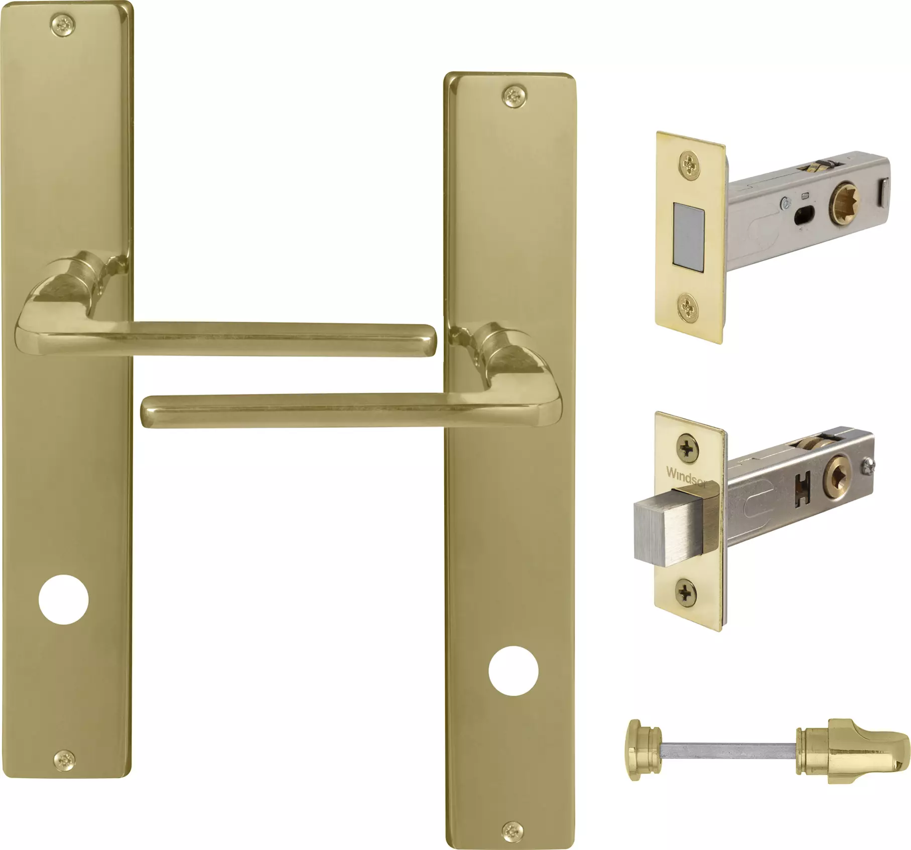 Chalet Longplate Square Privacy Set - Magn. Latch - PB