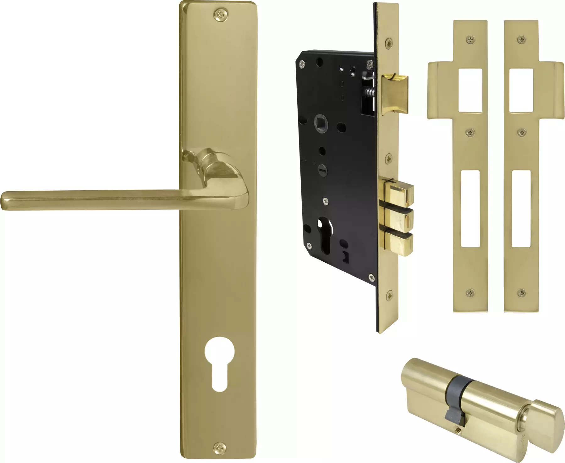 Chalet LP Square Entrance Set - E85 - PB