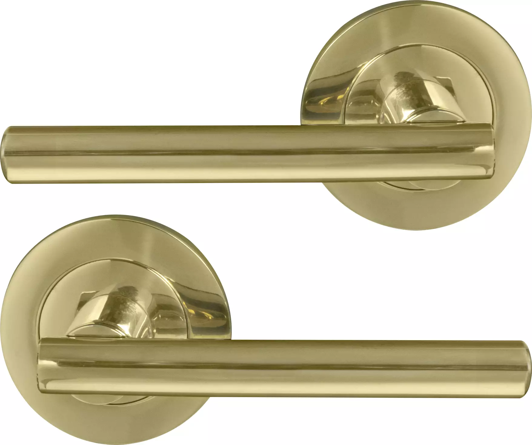 Charleston 64mm Large Rose Lever Set - PB