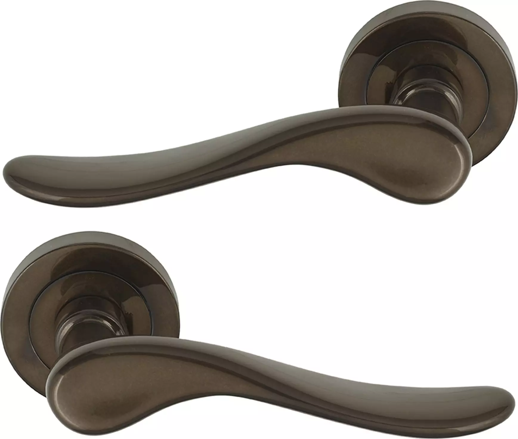 Haven 52mm Round Rose Lever Set - AB
