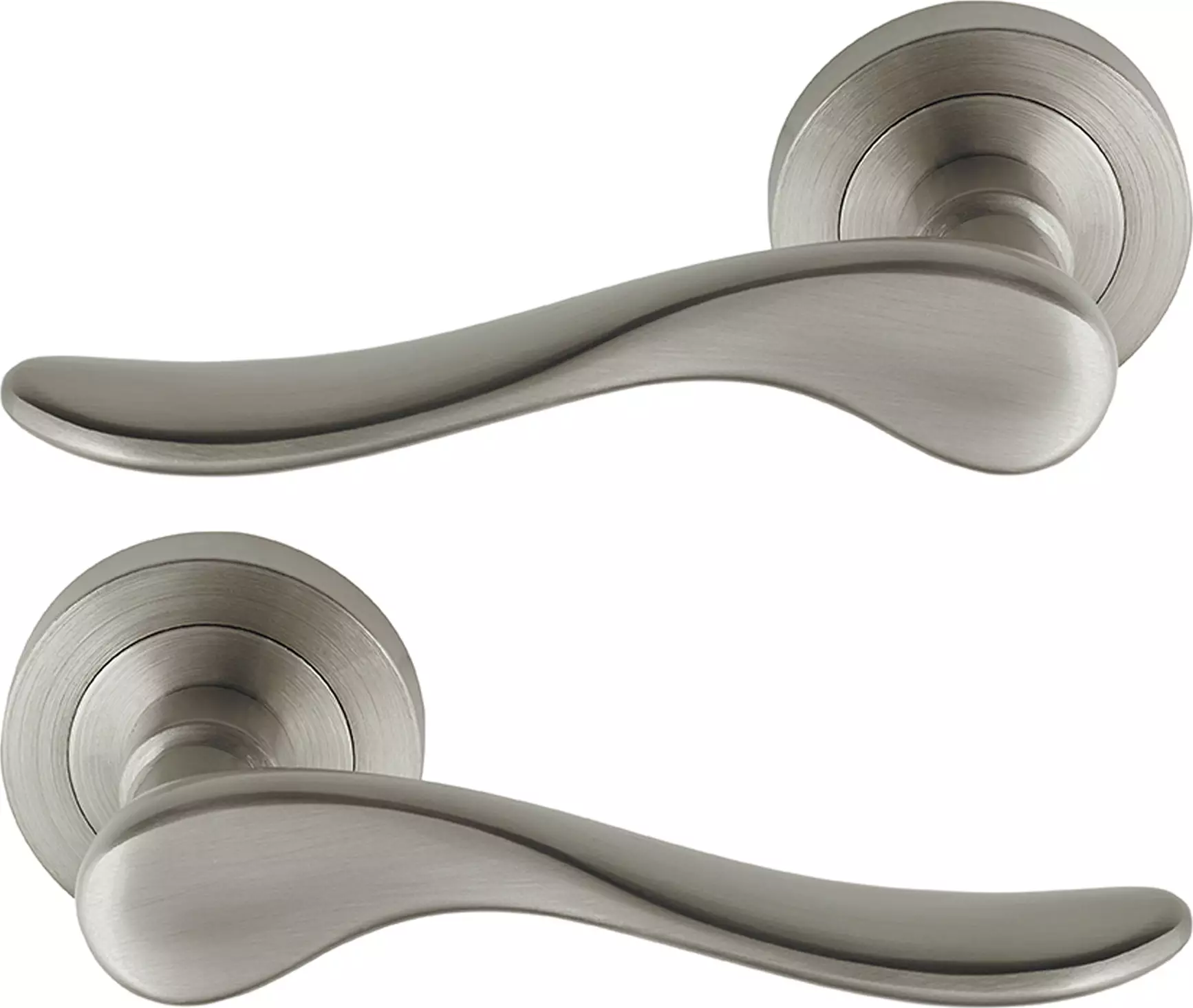 Haven 52mm Round Rose Lever Set - BN