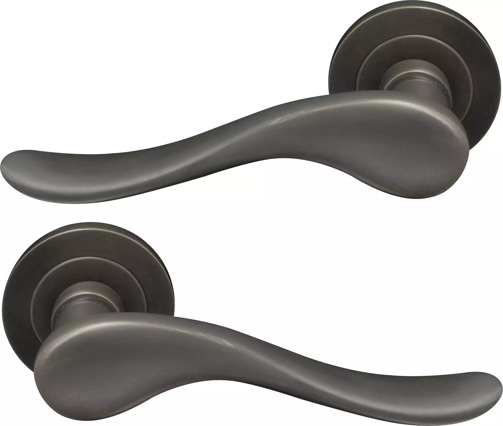 Haven 52mm Round Rose Lever Set - DRB