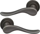 Haven 52mm Round Rose Lever Set - DRB