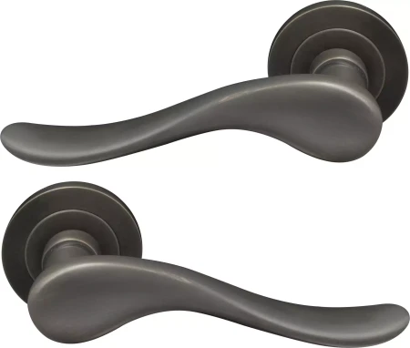 Haven 52mm Round Rose Lever Set - DRB