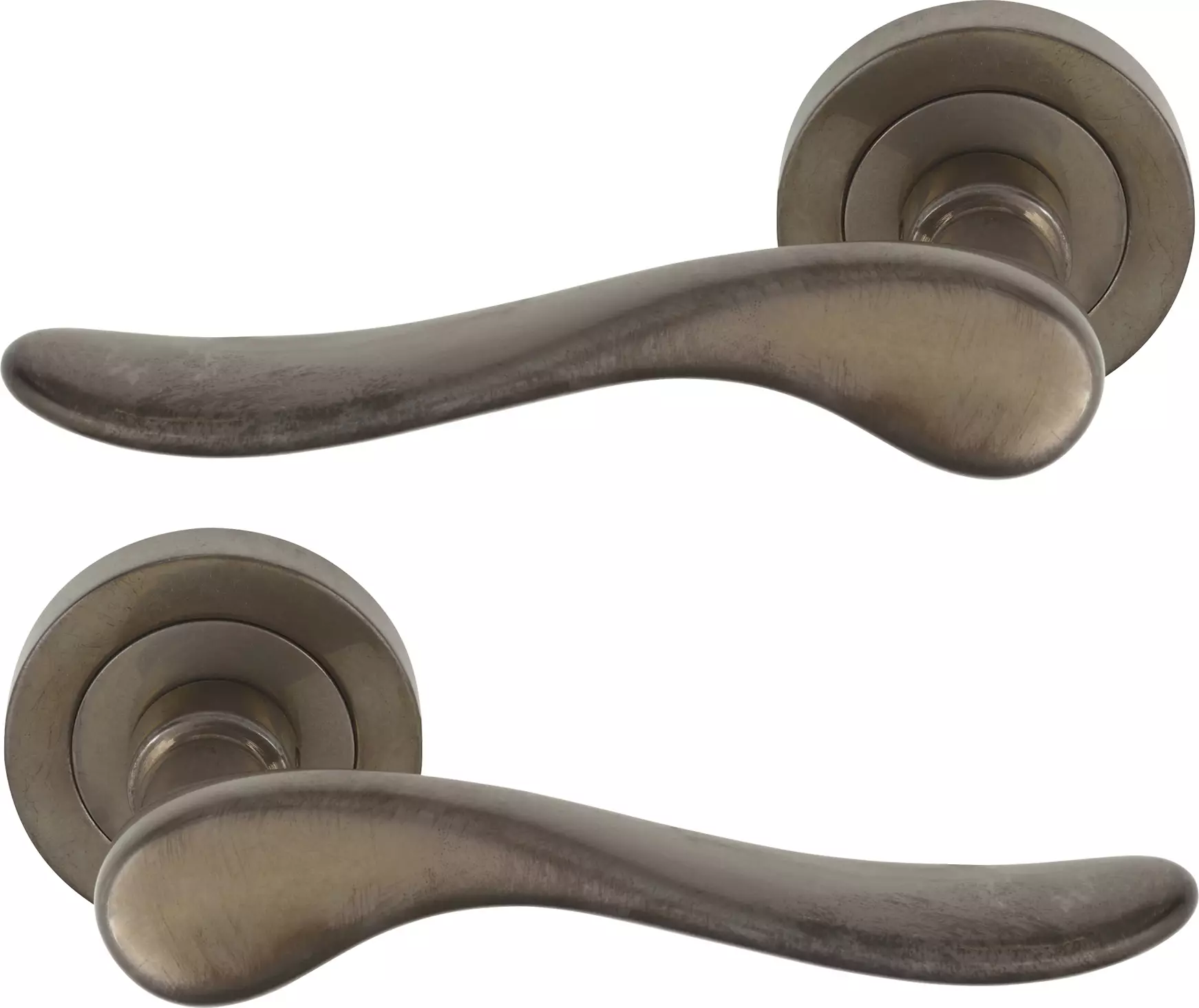 Haven 52mm Round Rose Lever Set - NB