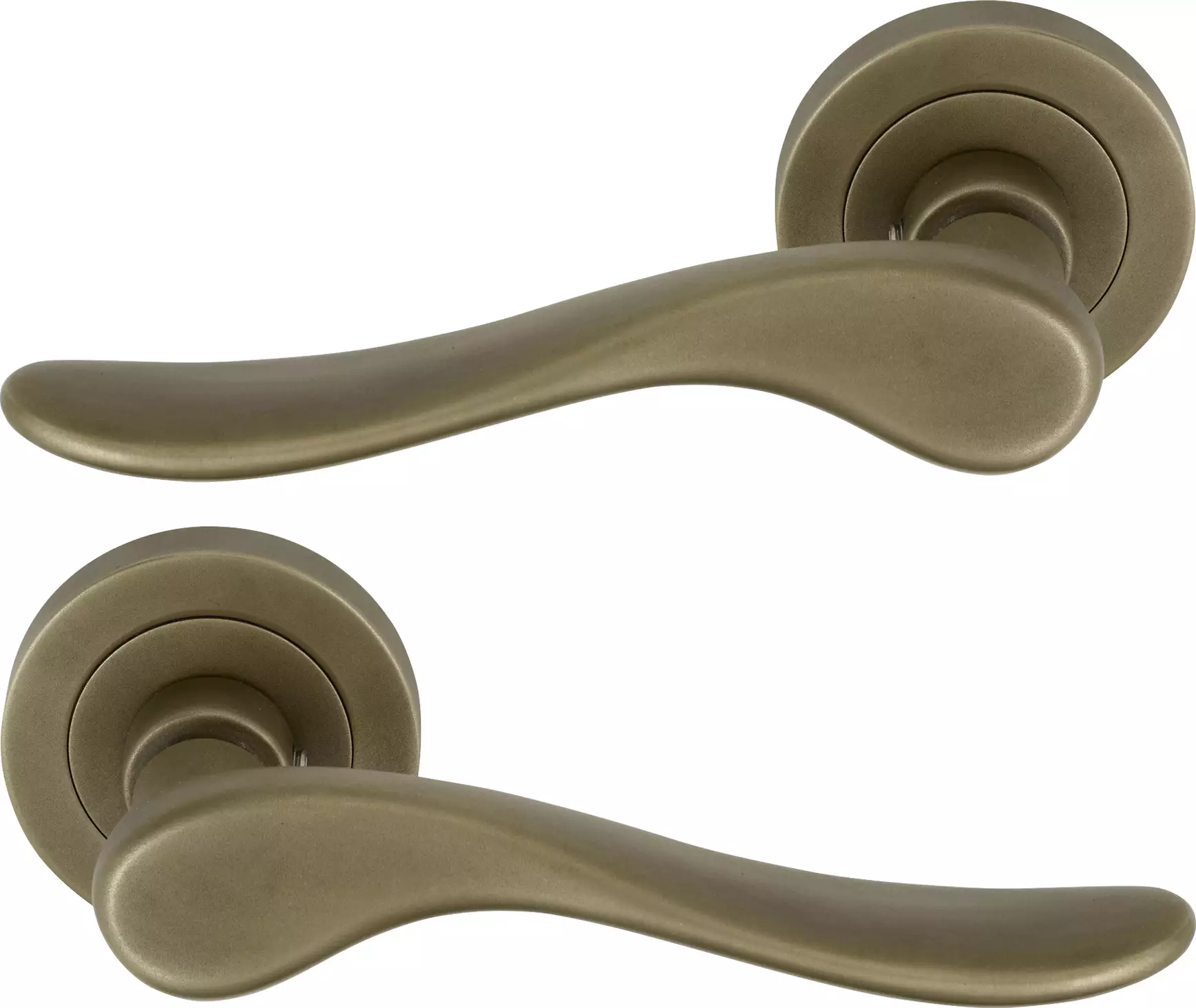 Haven 52mm Round Rose Lever Set - RB