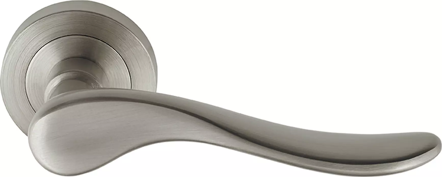 Haven Round Rose Dummy Lever - LH - BN