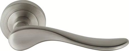 Haven Round Rose Dummy Lever - LH - BN